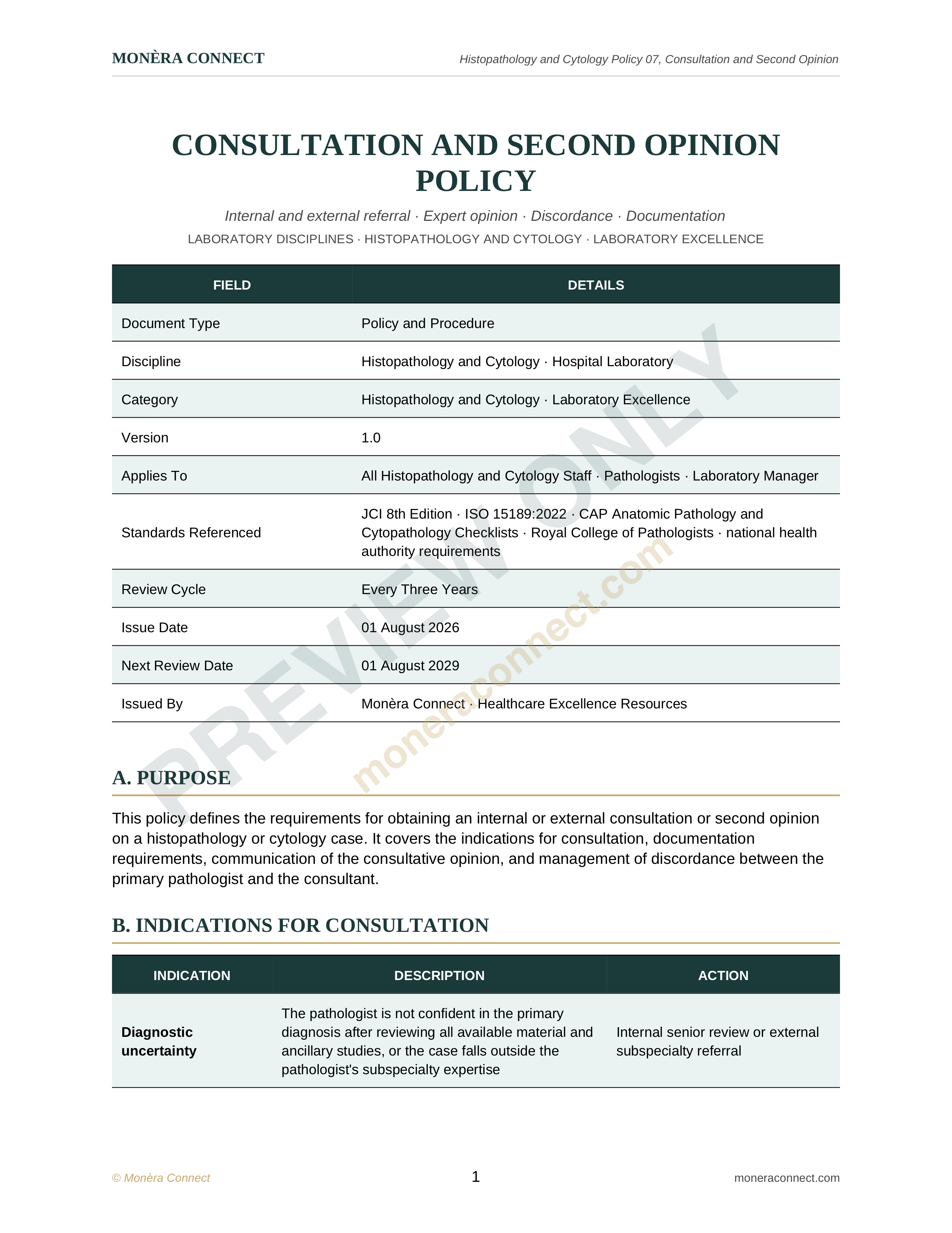 Consultation and Second Opinion Policy