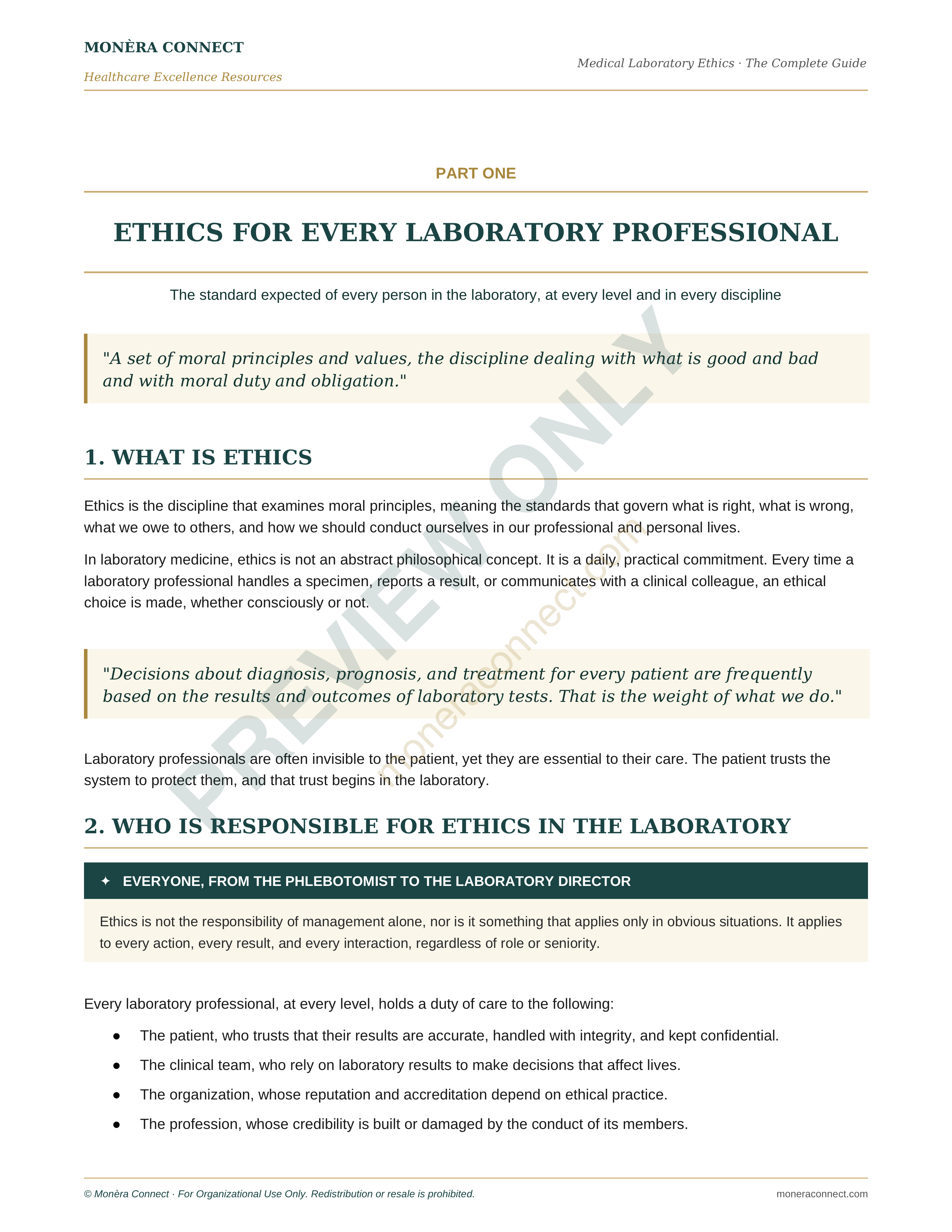 Medical Laboratory Ethics