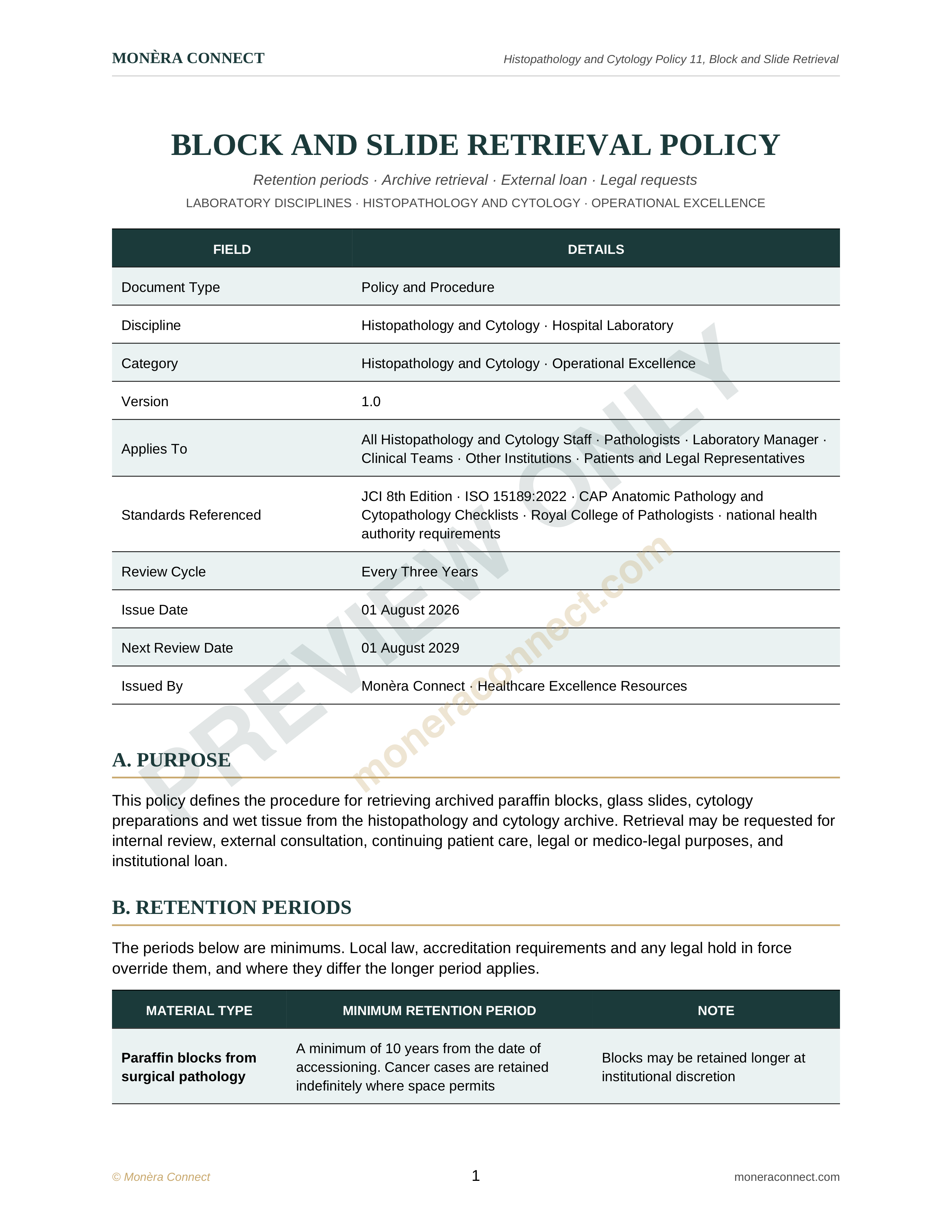 Block and Slide Retrieval Policy