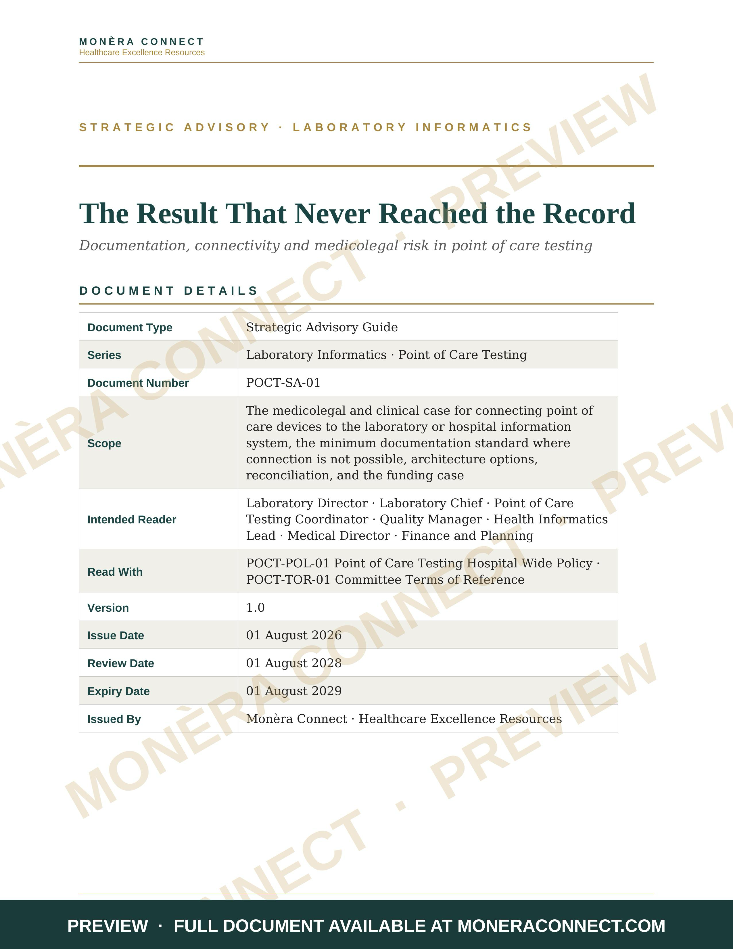 The Result That Never Reached the Record