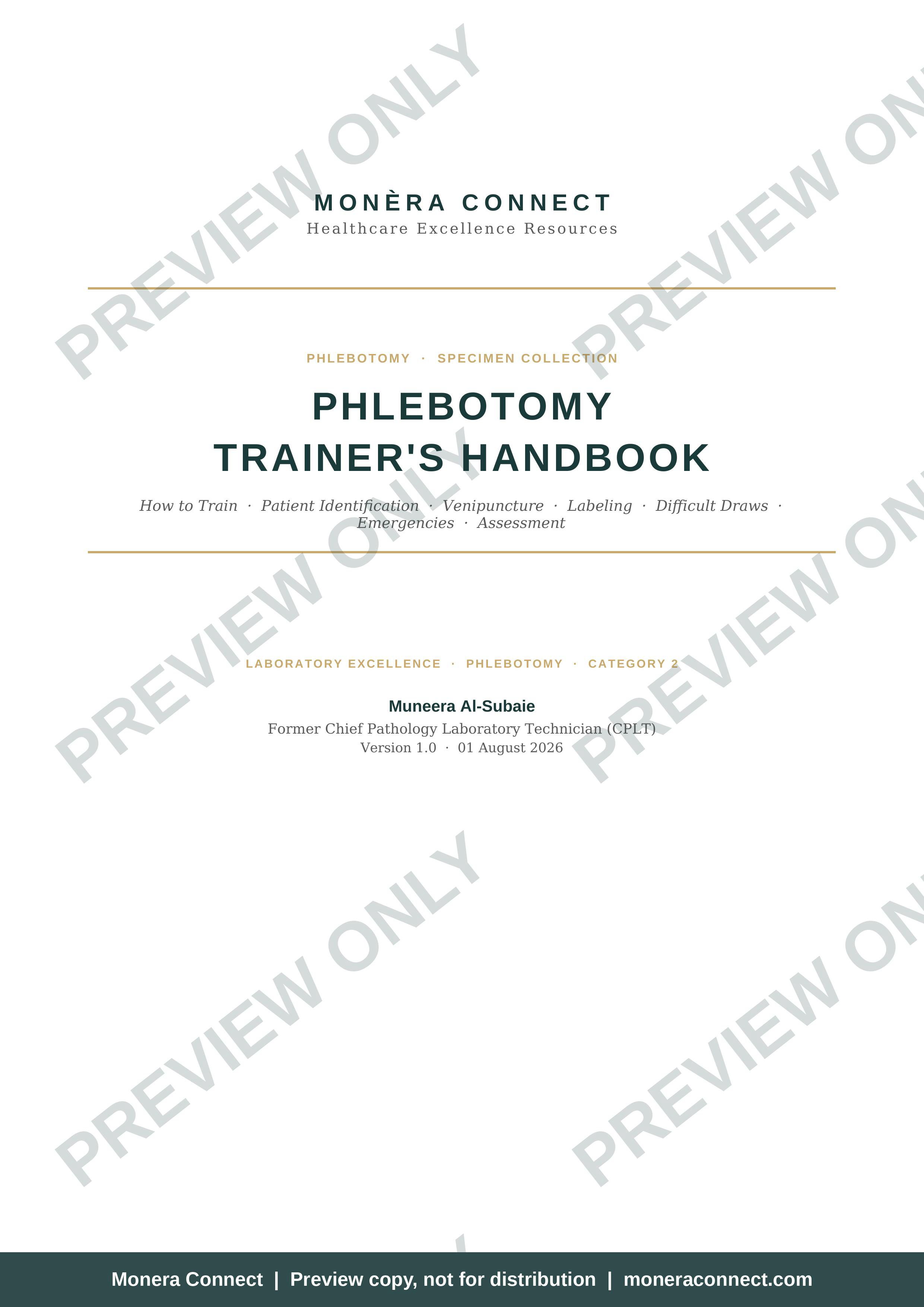 Phlebotomy Trainer’s Handbook