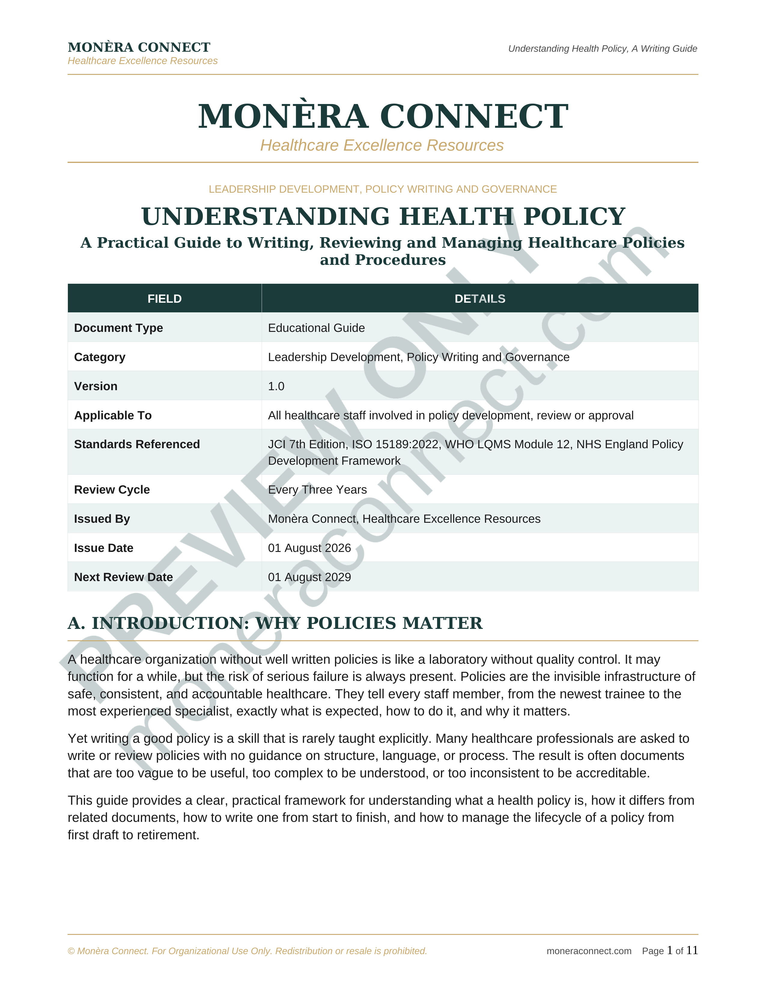 Understanding Health Policy