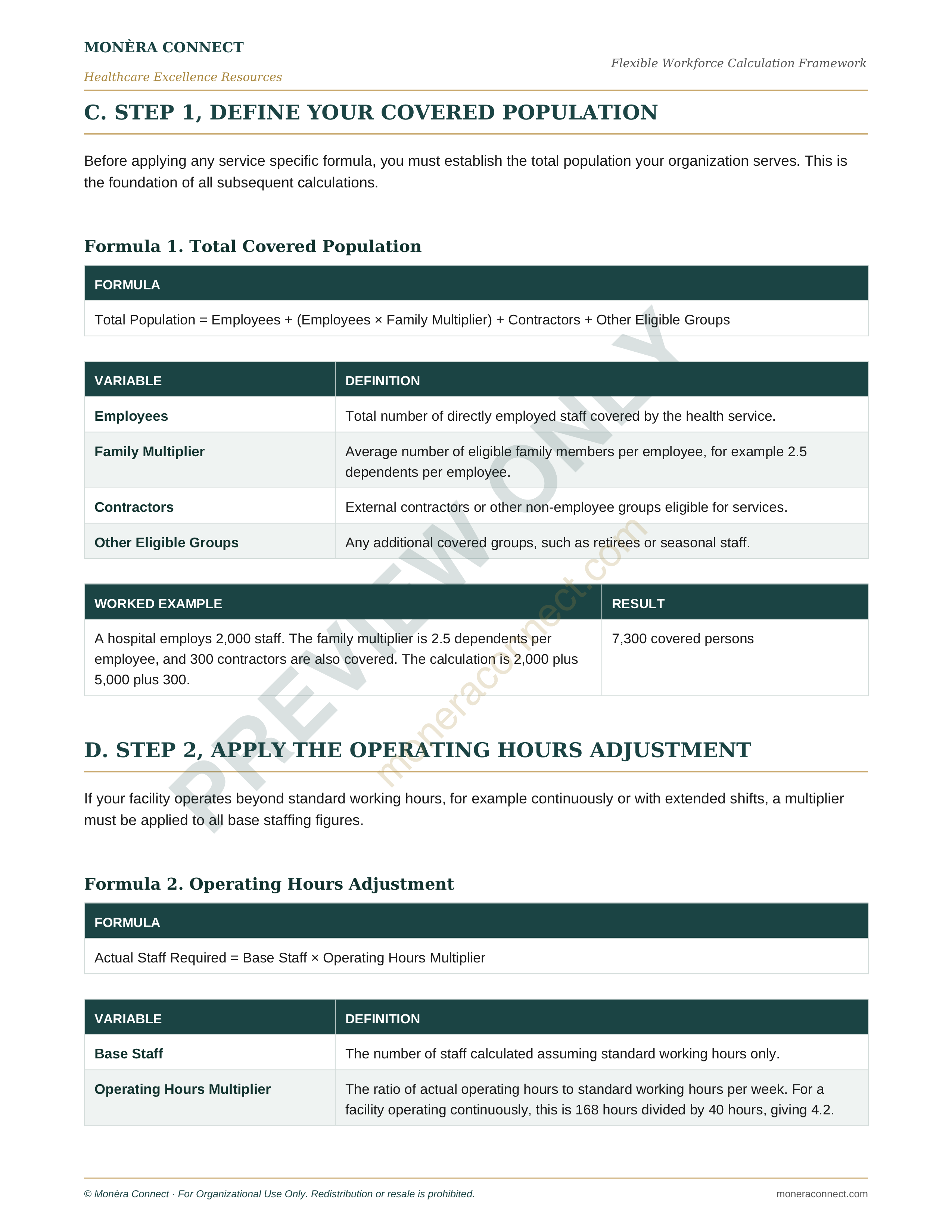 Flexible Workforce Calculation Framework